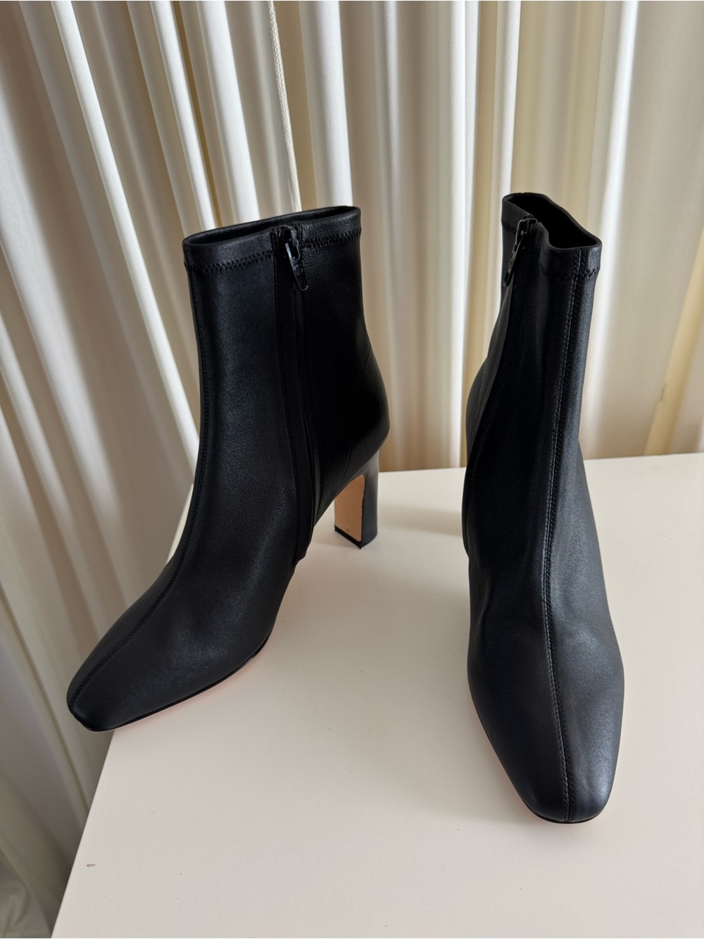 Paige Pax Block Heel Bootie Black Ankle Boot Size 8 NEW Fall Winter - Picture 3 of 9